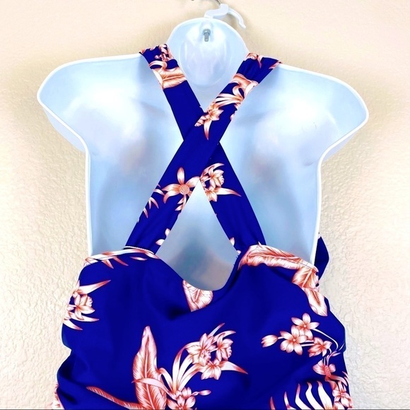 You Di An V Neck One Piece Floral Swim Suit Size 2X - Picture 2 of 8